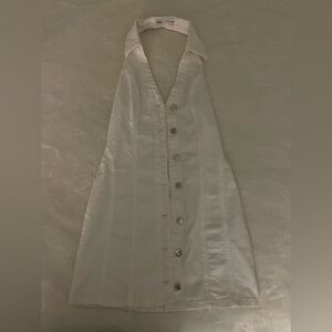 Zara white denim dress